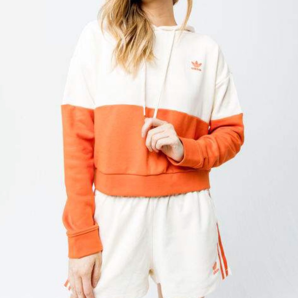 Adidas Cropped Hoodie Size Small